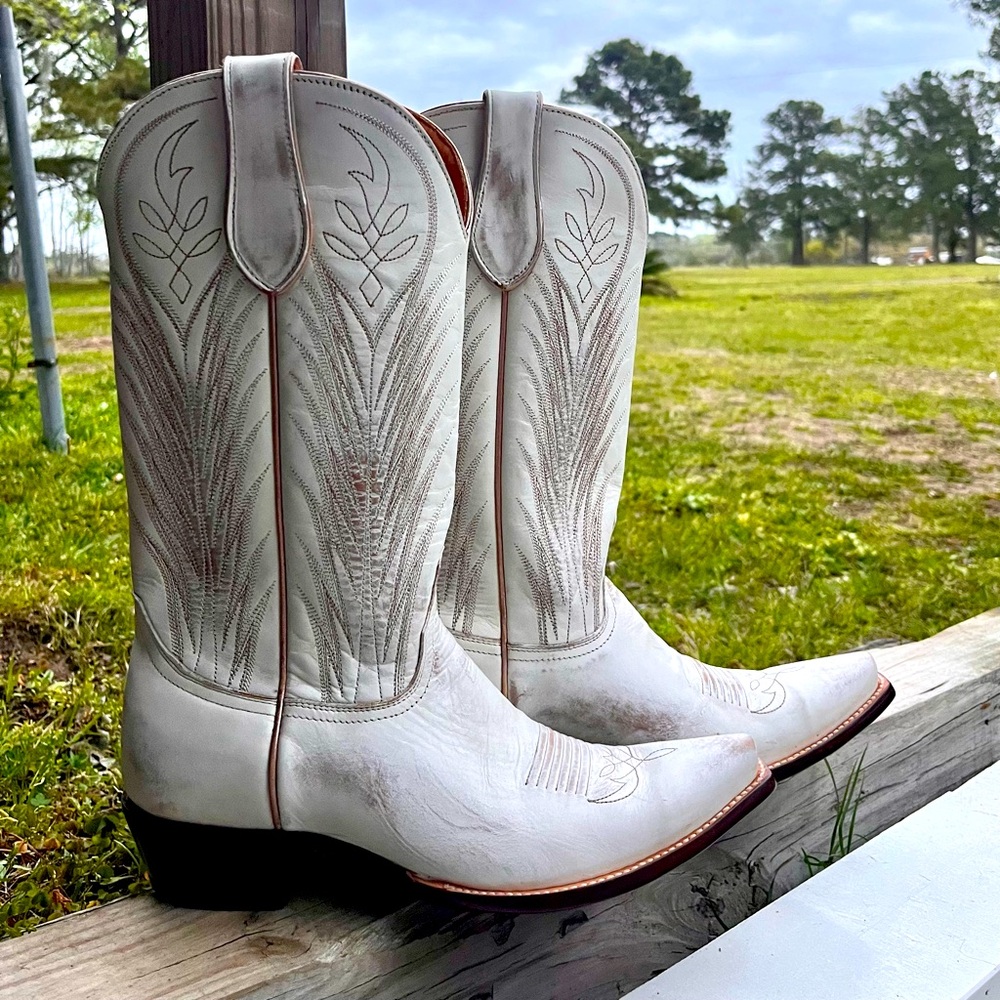 White Old Gringo Cowboy Boots
